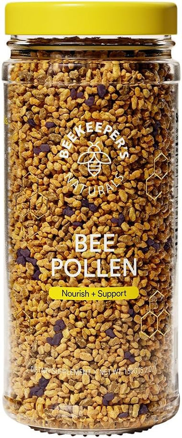 Beekeeper's Naturals - 100% Raw Bee Pollen Granules, Natural Preserved Enzymes, Source of Vitamin B, Minerals, Amino Acids & Protein - Paleo & Keto Friendly, Gluten Free (5.2 oz)