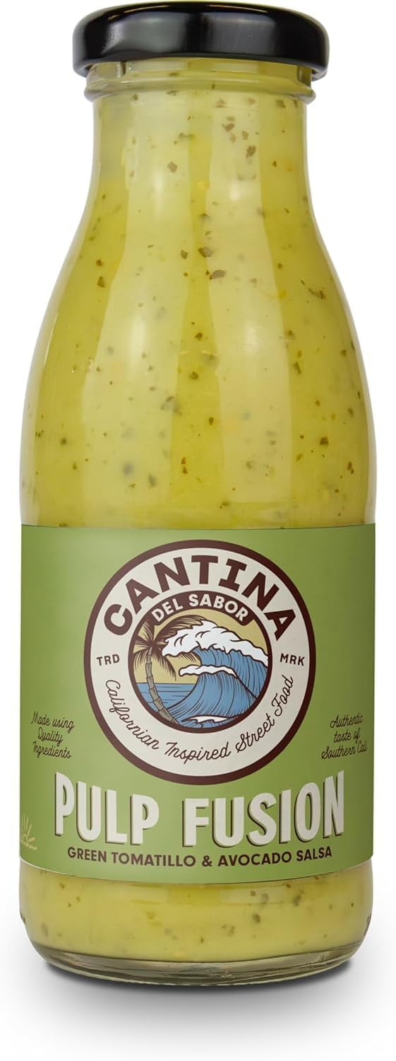 Cantina Del Sabor Pulp Fusion Green Tomatillo & Avocado Salsa, Californian Inspired Street Food, 240 G (Pack Of 1)