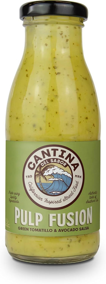 Cantina Del Sabor Pulp Fusion Green Tomatillo & Avocado Salsa, Californian Inspired Street Food, 240 G (Pack Of 1)