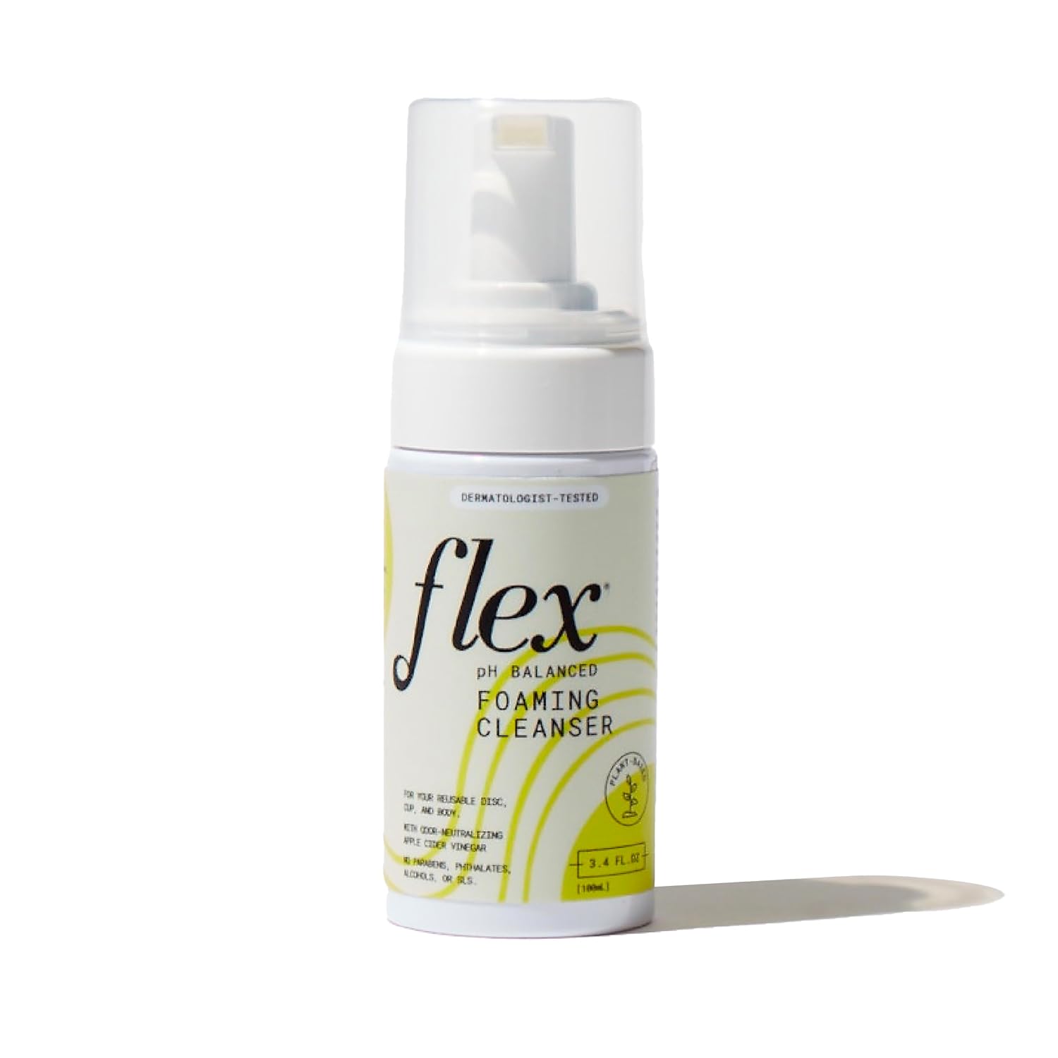 Flex Foaming Cleanser – Plant-Based And Ph-Balanced Feminine Wash For Silicone Period Cups, Discs And Your Body (3.4 Oz.)