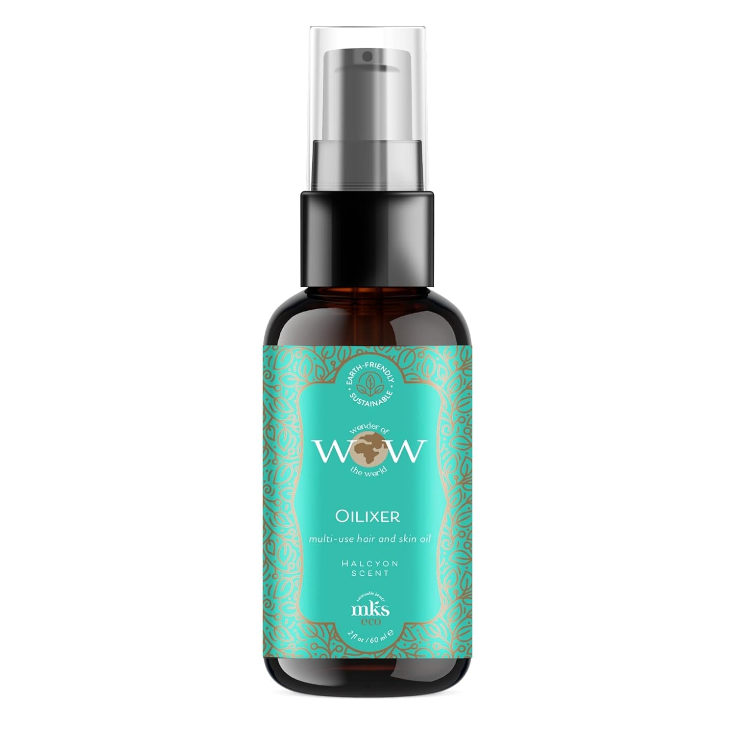 Mks Eco Wow Oilixir Multi-Use Hair & Skin Oil, Halcyon Scent - 2 Fl Oz - Free From Silicones, Sulfate Cleansers, Parabens, Gluten, Mineral Oil & Petrolatum - Vegan, Cruelty Free
