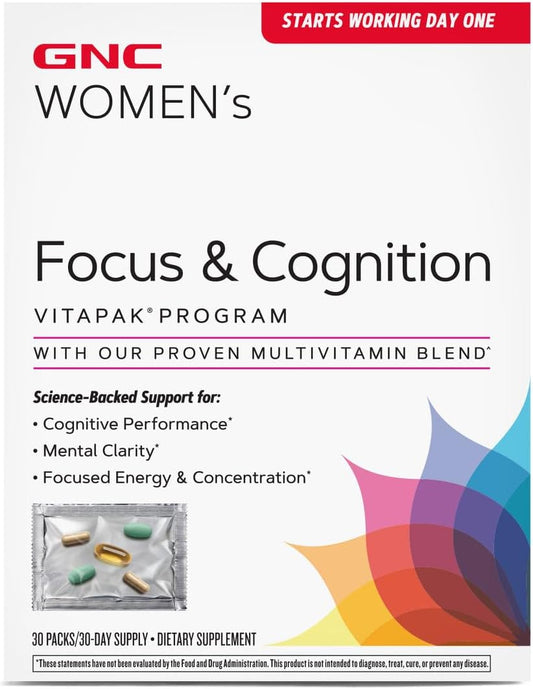 Gnc Women'S Focus & Cognition Vitapak Program (30 Servings)