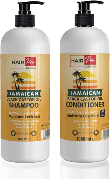 Hairpro London Jamaican Black Castor Oil Shampoo 1000Ml & Conditioner 1000Ml Combo Pack