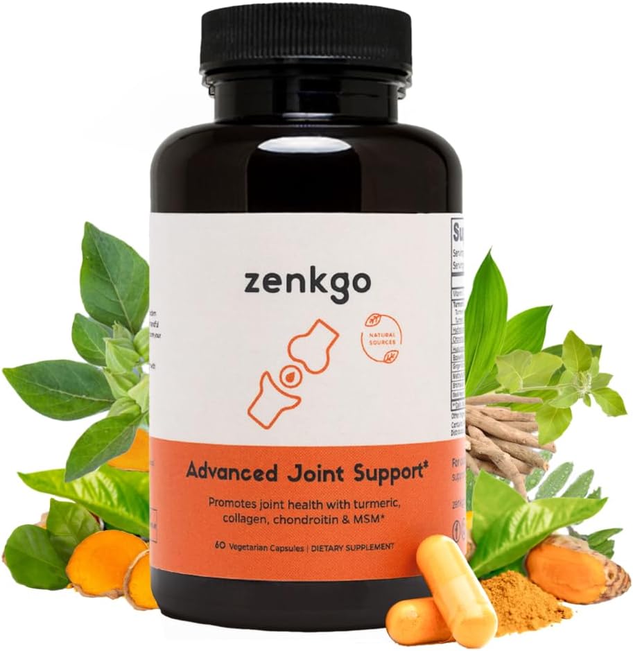 Zenkgo Chondroitin Boswellia Msm Turmeric Hydrolyzed Collagen - Joint Support Supplement, Helps With Joint Mobility & Flexibility (Joint Support Supplement)