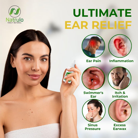 Organic Ear Oil For Ear Infection - Natural Eardrops For Ear Pain, Swimmer'S Ear & Wax Removal - Kids, Adults, Baby & Dog Earache Remedy - Ear Drops With Mullein, Garlic Made In Usa (0.5 Oz)