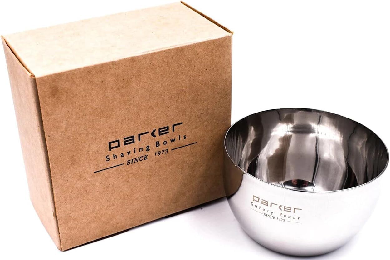 Parker Deluxe Unbreakable Stainless Steel Shaving Bowl – For Use With Your Favorite Shave Soap Or Lathering Shaving Cream : Beauty & Personal Care