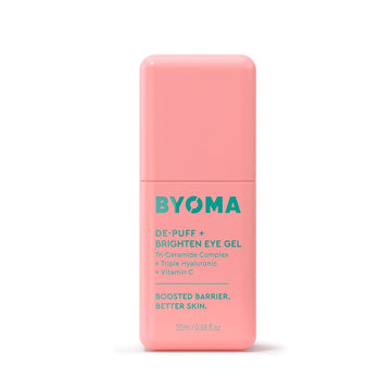 Byoma De-Puff + Brighten Eye Gel - Lightweight Gel Eye Cream For Dark Circles, Puffiness & Wrinkles - Under Eye Cream With Hyaluronic Acid & Vitamin C - Barrier Repair Skincare - 0.68 Fl. Oz