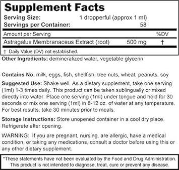 SVASTHYA Body & Mind Astragalus Membranaceus Liquid Extract - Boosts Immune System & Mental Clarity, Natural Healing & Stress Relief, Made in The USA, GMP, 2 oz : Health & Household