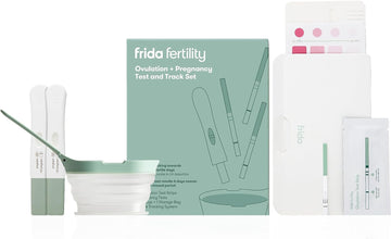 Frida Fertility Ovulation and Pregnancy Test + Track Set - Accurate, Early Detection - Find Your 48 Hour Baby Making Window + Test 6 Days Before Missed Period White