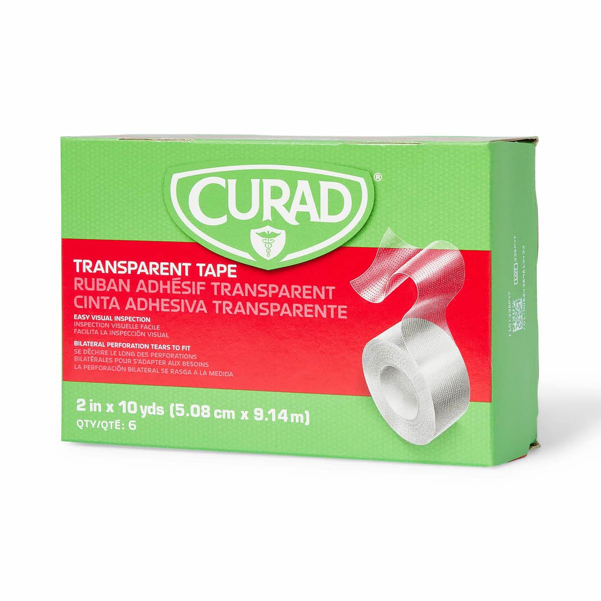 CUARD Tear-to-Fit Clear Plastic Tape, 2 Inch x 10 Yards per Roll, Box of 8 : Industrial & Scientific