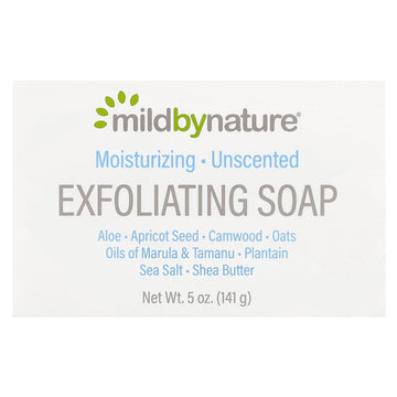 Mild By Nature Exfoliating Bar Soap, Unscented, 5 Oz (141 G)