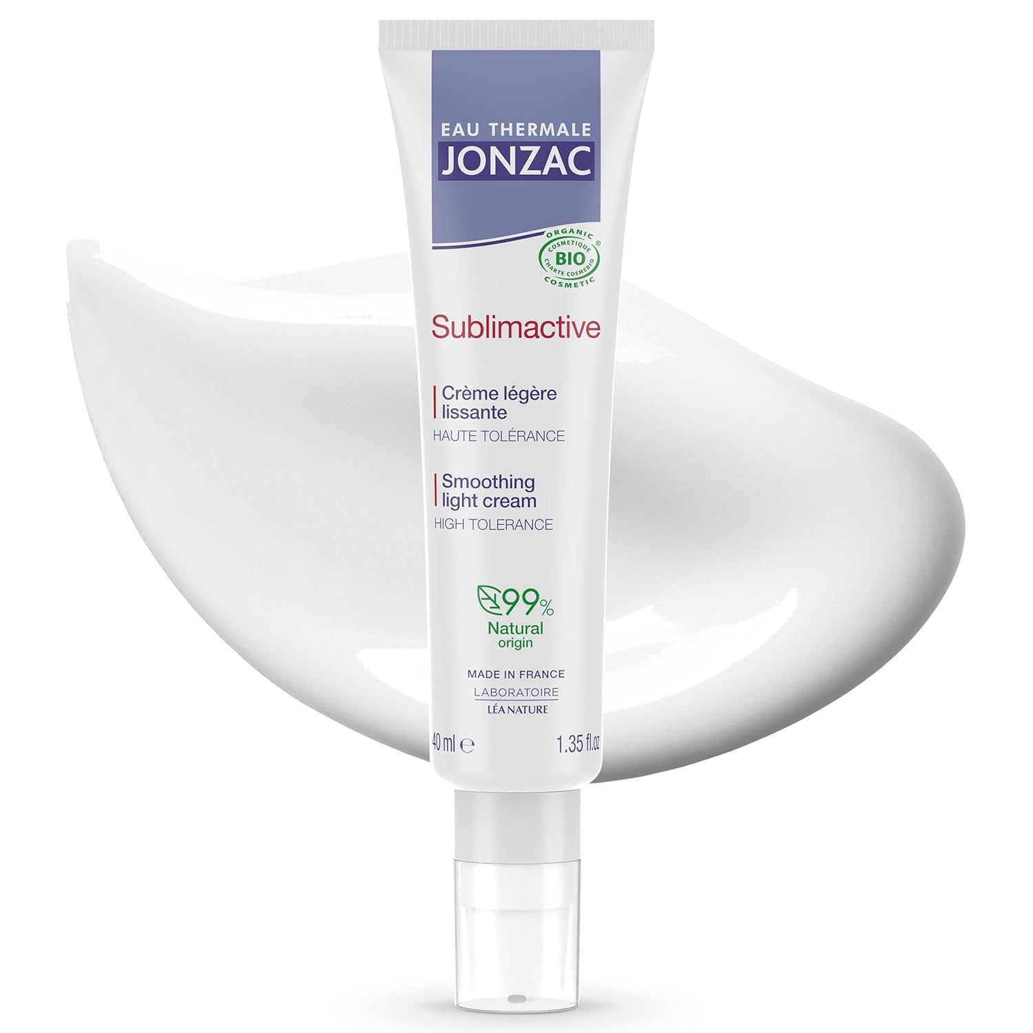 Sublimactive Organic Anti-Aging Smoothing Light Cream For Women - Firms And Smooths Skin - Light Texture - Natural Skin Care - Safe For Sensitive Skin - 1.35 Fl Oz
