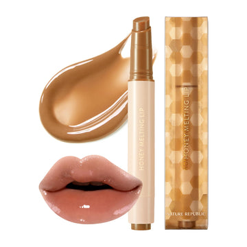 Nature Republic Honey Melting Lip (00 Chai Milk Tea) Soft Lip Stick,Korean Lip, Lip Gloss, Glow Lip, Glossy, Lip Balm, Lip Crayon, Jelly Gloss, Lip Pen, Valentines Day Gifts, Korean Make Up