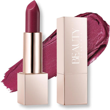 Beauty Searcher Metallic Shine Lipstick 3D Makeup For Woman Velvet Matte Lipsticks Moisturizing No-Stick Cup Lip Makeup, Long Lasting Waterproof Shine Lipstick(Guilty Brown)