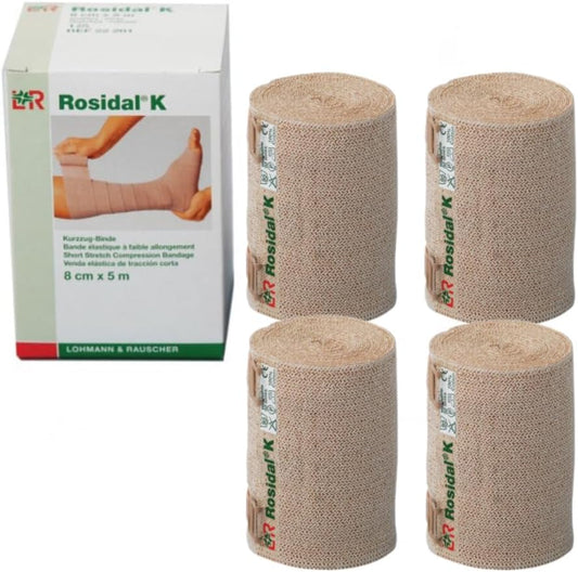 Rosidal K 8Cm X 5M Short Stretch Bandage 4 Each : Health & Household