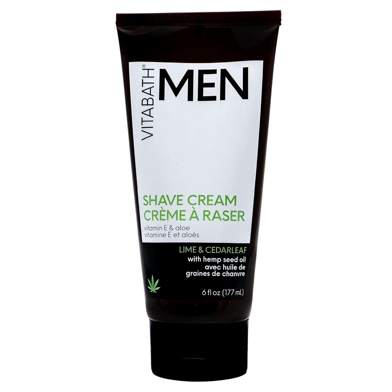 Vitabath Men'S Lime & Cedarleaf Shave Cream Super Slick Shaving Protects Against Razor Burn & Irritation - Restorative Pre-Shave Skin Moisturizer & Beard Care - Gluten-Free, Cruelty-Free - 6 Fl Oz