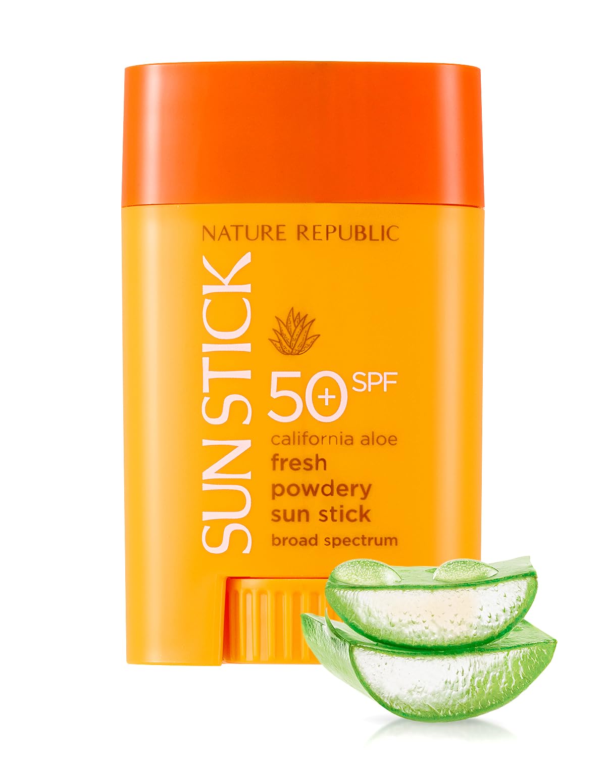 Nature Republic California Aloe Fresh Powdery Sun Stick Broad Spectrum Spf50+ (Not Tested On Animals)