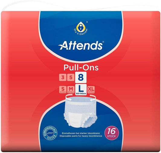 Attends Pull-Ons, Size 8, Large, Pack Of 16