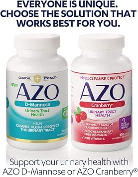 AZO Cranberry Pro Urinary Tract Health Supplement 600mg PACRAN, 1 Serving = More Than 1 Glass of Cranberry Juice 100 CT + D Mannose Urinary Tract Health, Cleanse, Flush & Protect The Urinary Tract 120 : Health & Household