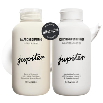 Jupiter Color Safe Dandruff Shampoo And Conditioner - Relieves Dry, Flaky, Itchy Scalp - Sulfate Free - Dry Scalp Shampoo And Conditioner - 9.5 Fl Oz Each