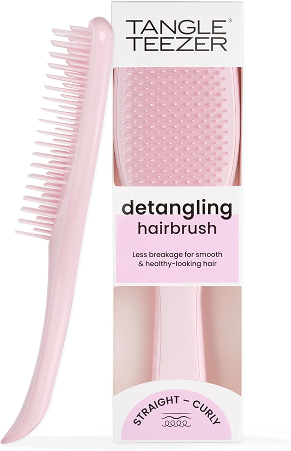 Tangle Teezer Ultimate Detangler Hairbrush - For Wet & Dry Hair - Detangling Brush For All Hair Types - Two-Tiered Teeth Reduce Breakage & Eliminate Knots - Electric Raspberry Pink