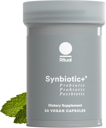 Ritual Synbiotic+ Probiotic, Prebiotic, Postbiotic, 3-In-1 Supplement For Gut Health And Digestive Support, Regularity, Bloat, Immune, Vegan Delayed-Released Daily Capsule, Women And Men, 30 Day