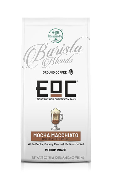 Eight O'Clock Coffee Barista Blends Mocha Macchiato, 11 Ounce (Pack of 1), Medium Bodied Espresso, Notes of White Chocolate