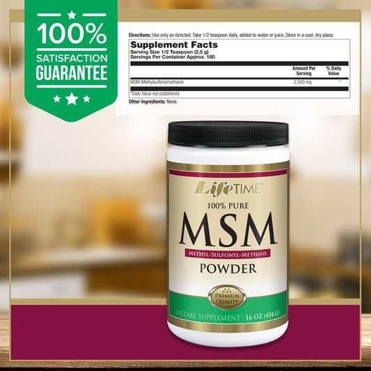 Lifetime 100% Pure MSM (Methylsulfonylmethane) Powder | Supports Healt