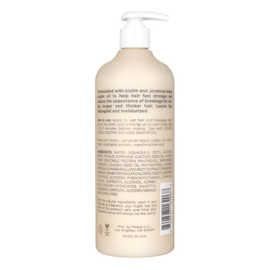 Hairitage Length Check Biotin Conditioner With Jamaican Black Castor Oil - Thickening + Volumizing - Sulfate Free + Color Safe + Vegan - Moisturizing Repair Conditioner For Thinning Hair 21 Oz