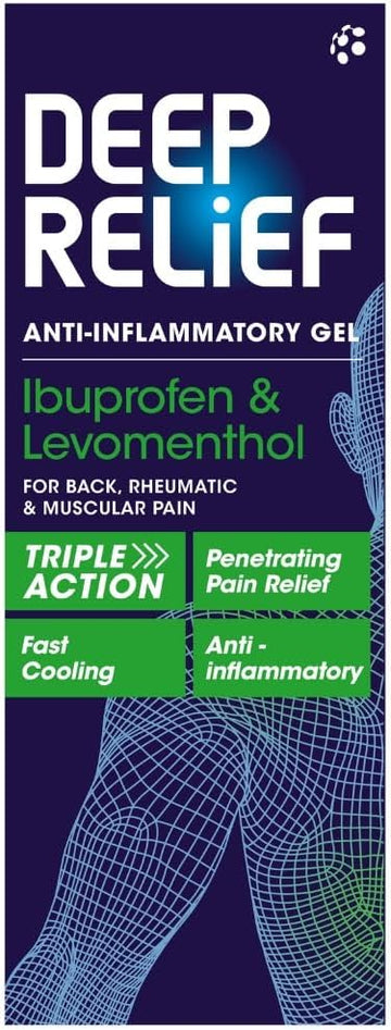 Deep Relief Anti Inflammatory Gel - Triple Action Relief From Back, Rheumatic & Muscular Pain, 30 G (Pack Of 1)