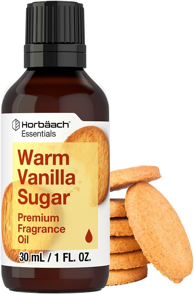 Horbäach Warm Vanilla Sugar Fragrance Oil | 1 Fl Oz (30 mL) | Premium Grade | for Diffusers, Candle and Soap Making, DIY Projects & More