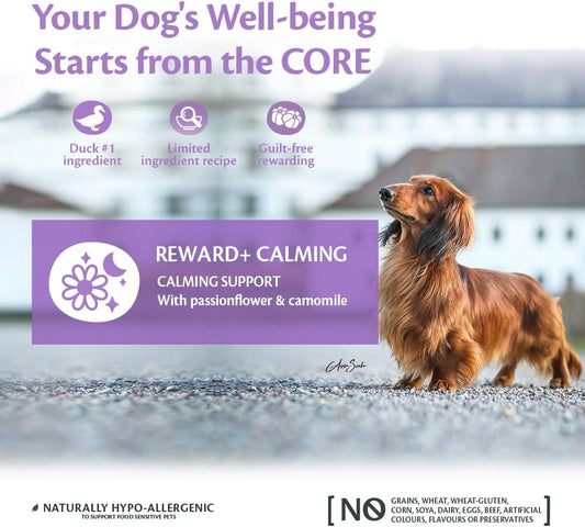 Wellness CORE Reward+ Treats Duck, Supports in Calming Your Dog, Soft Grain Free Dog Treats, 170g?10536
