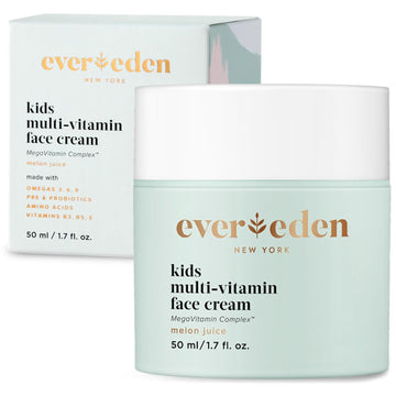 Evereden Kids Face Cream: Melon Juice, 1.7 oz. | Plant Based and Natural Face Lotion | Clean and Non-Toxic Moisturizer | Multi-Vitamin Skin Care