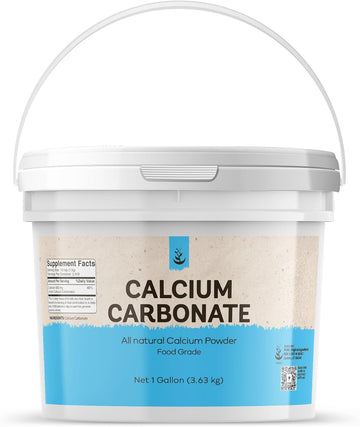 Pure Original Ingredients Calcium Carbonate Powder (1 Gallon) Dietary Supplement, Food Preservative, Reusable Plastic Bucket