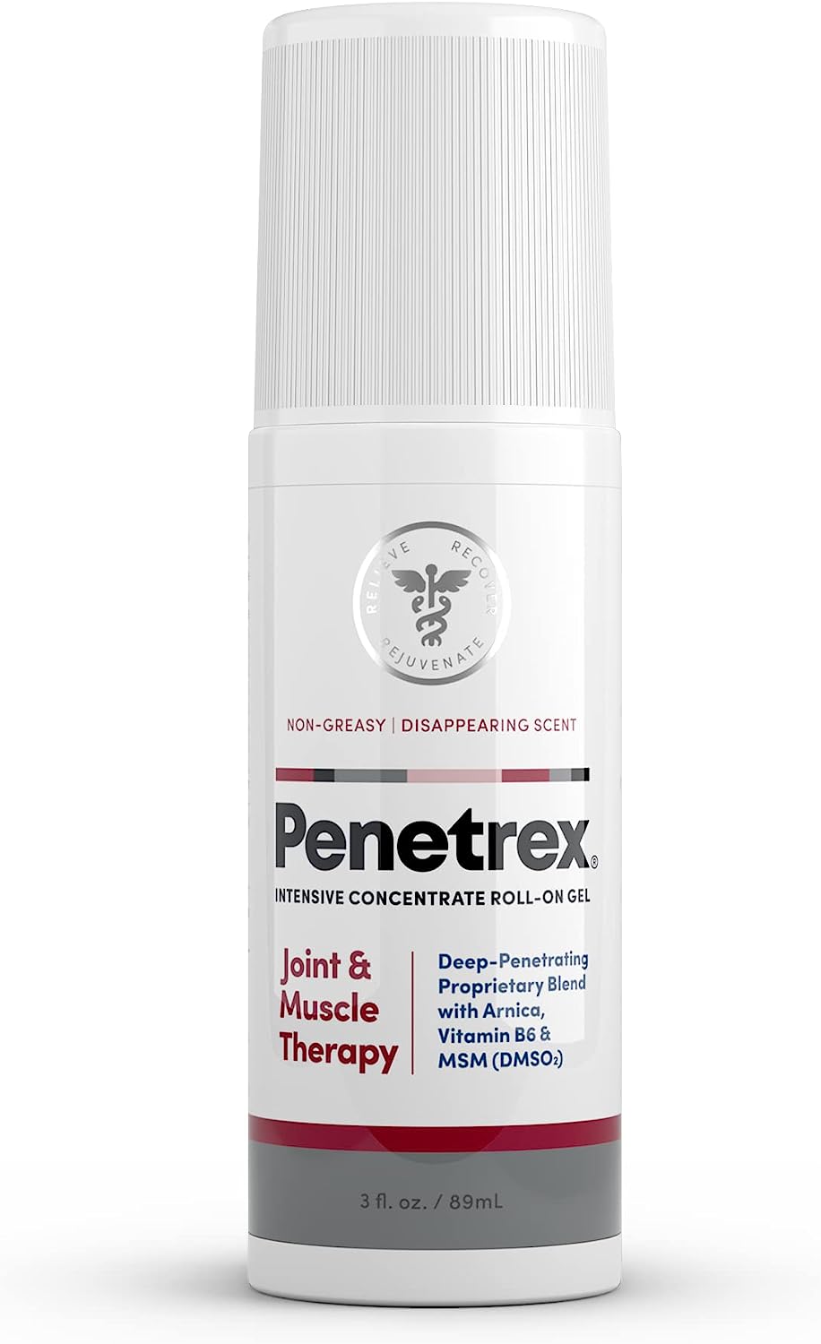 Penetrex Joint & Muscle Therapy Roll On ? Soothing Gel for Back, Neck, Hands, Feet ? Premium Whole Body Rub with Arnica, Vitamin B6 MSM & Boswellia ? 3oz