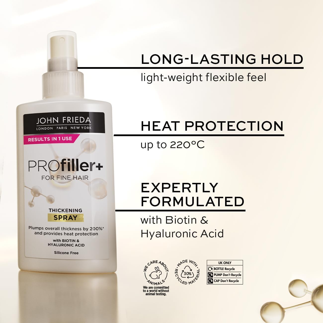 John Frieda PROfiller+ Hair Thickening Bundle: Shampoo and Conditioner 250ml, Thickening Spray 150ml and Super Fluid 100ml : Amazon.co.uk: Beauty