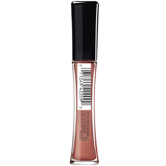 L'Oreal Paris Infallible Pro Gloss Plump Lip Gloss With Hyaluronic Acid, Long Lasting Plumping Shine, Lips Look Instantly Fuller And More Plump, Nude Twinkle, 0.21 Fl. Oz