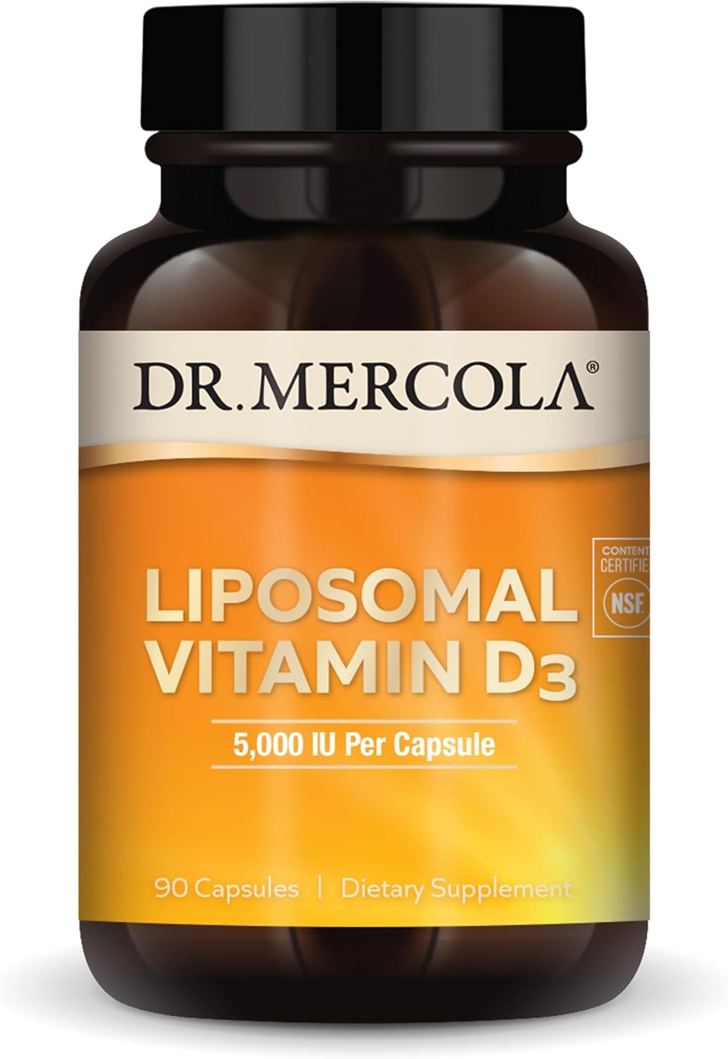 Dr. Mercola, Liposomal Vitamin D3 Dietary Supplement, 5,000 Iu, 90 Servings (90 Capsules), Supports Heart And Immune Health, Non Gmo, Soy Free, Gluten Free