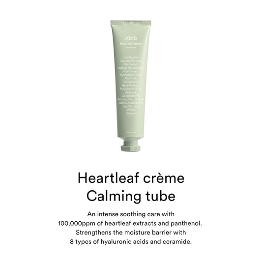 Abib Heartleaf Creme Calming Tube 2.54 Fl Oz I Soothing Moisturizer For Dryness