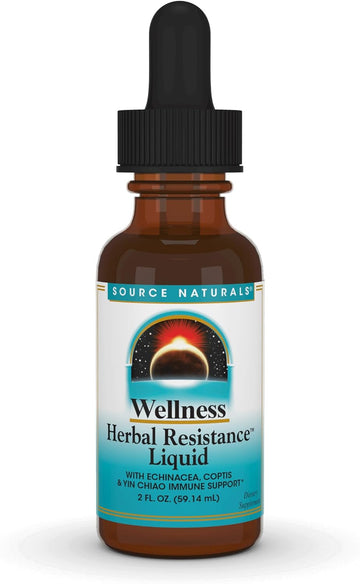 Source Naturals Herbal Resistance - Contains Echinacea, Yin Chiao, Elderberry, & More - 2 Fluid oz