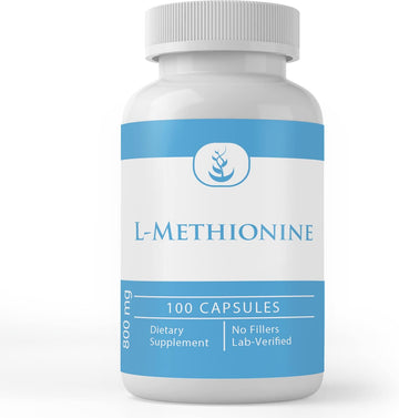 Pure Original Ingredients L-Methionine (100 Capsules) Always Pure, No Additives Or Fillers, Lab Verified