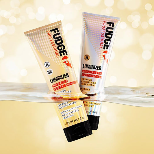 Fudge Professional Luminizer Moisture Boost Shampoo, Locks In Colour, Instant Shine, 48 Hour Hydration, Sulfate Free, 250 Ml