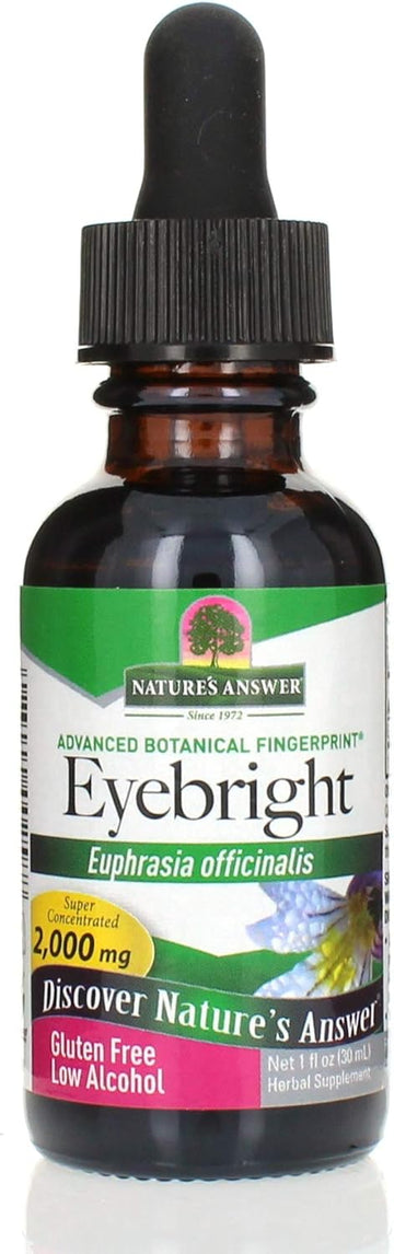 Nature'S Answer Eyebright Herb With Organic Alcohol 2000Mg 1 Extract | Support Eyes & Vision | Gluten-Free, Non-Gmo, Vegan, No Preservatives Or Artificial Avors | Single Count