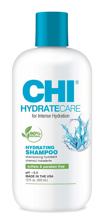 CHI HydrateCare - Hydrating Shampoo 12 fl oz - Balances Hair Moisture and Superior Protection Against Damage and Hair Breakage