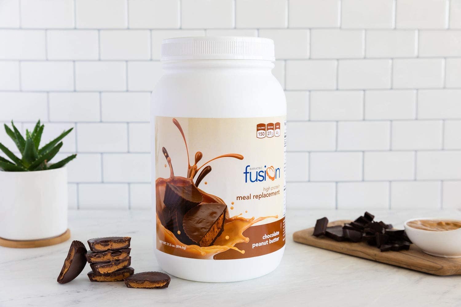 Bariatric Fusion Meal Replacement Protein 21 Serving Tub Chocolate Peanut Butter For Bariatric Surgery Patients Including Gastric Bypass & Sleeve Gastrectomy
