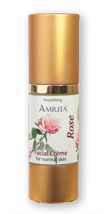 Rose Facial Crème - Blended With Premium Therapeutic Quality Essential Oils Of Rose & Roman Chamomile - Size: 30Ml