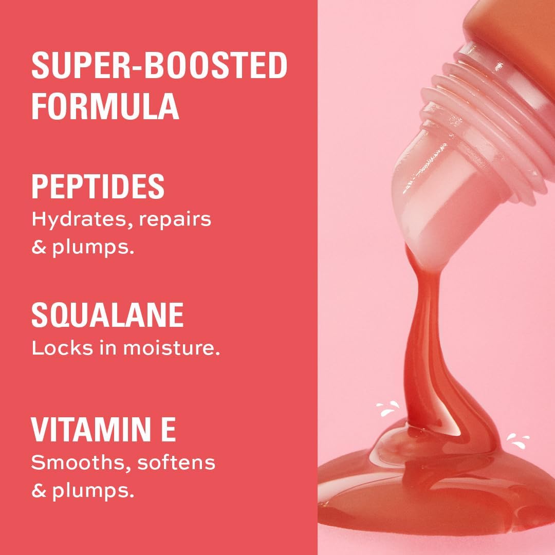 Makeup Revolution, Juicy Peptide Lip Balm, Hydrating Lip Balm with Sheer Colour, Infused with Vitamin E & Peptides, Pink Strawberry, 8ml : Amazon.co.uk: Beauty