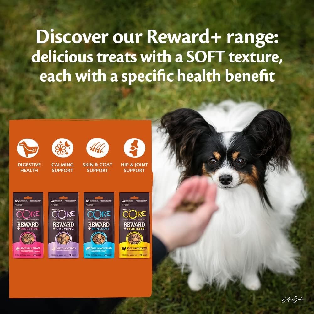 Wellness CORE Reward+ Treats Duck, Supports in Calming Your Dog, Soft Grain Free Dog Treats, 170g :Pet Supplies