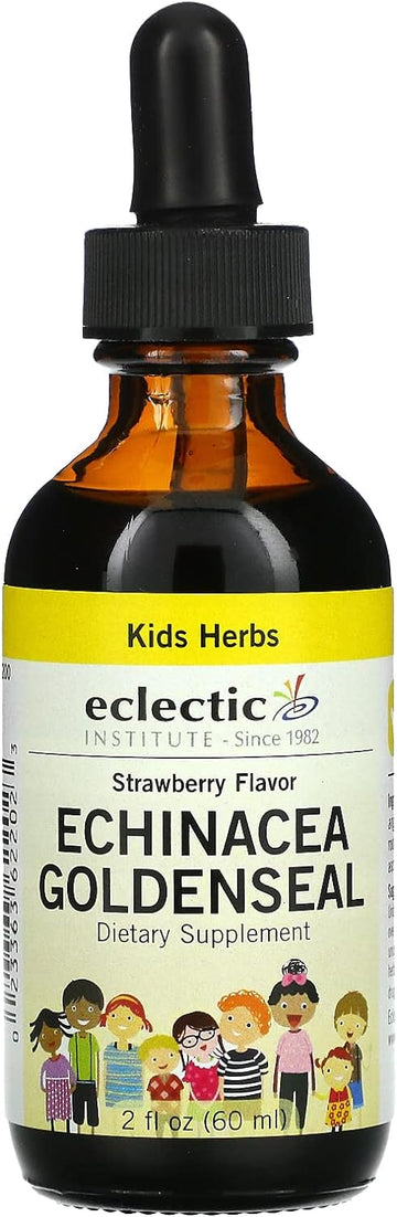 Eclectic Ech Goldenseal Kid, Yellow, Strawberry, 2 Fluid Ounce : Health & Household