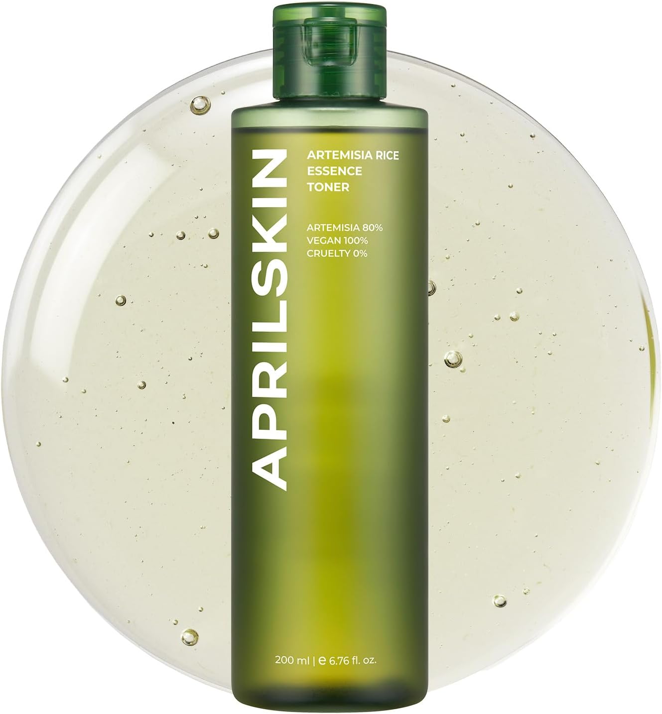 Aprilskin Artemisia Korean Rice Toner | 100% Korean Mugwort | Hydration Boost Facial Toner | Vegan, Cruelty Free, Low Ph, | No Sulfates And Artificial Fragrance | Korean Skin Care | 6.76 Oz